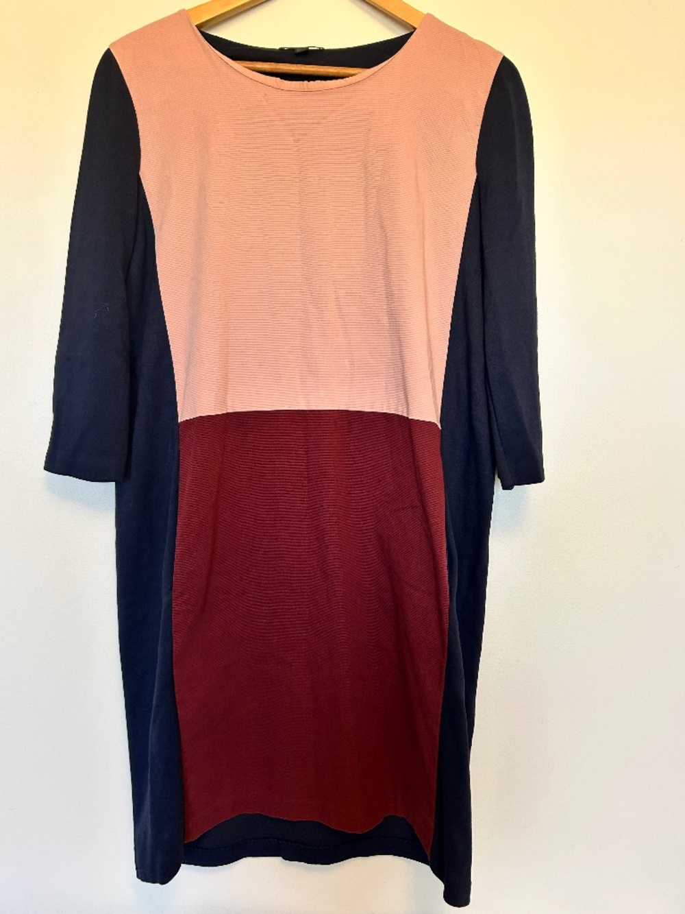 COS Colorblock Shift Dress w/ Pockets M. Minimalist Geometric